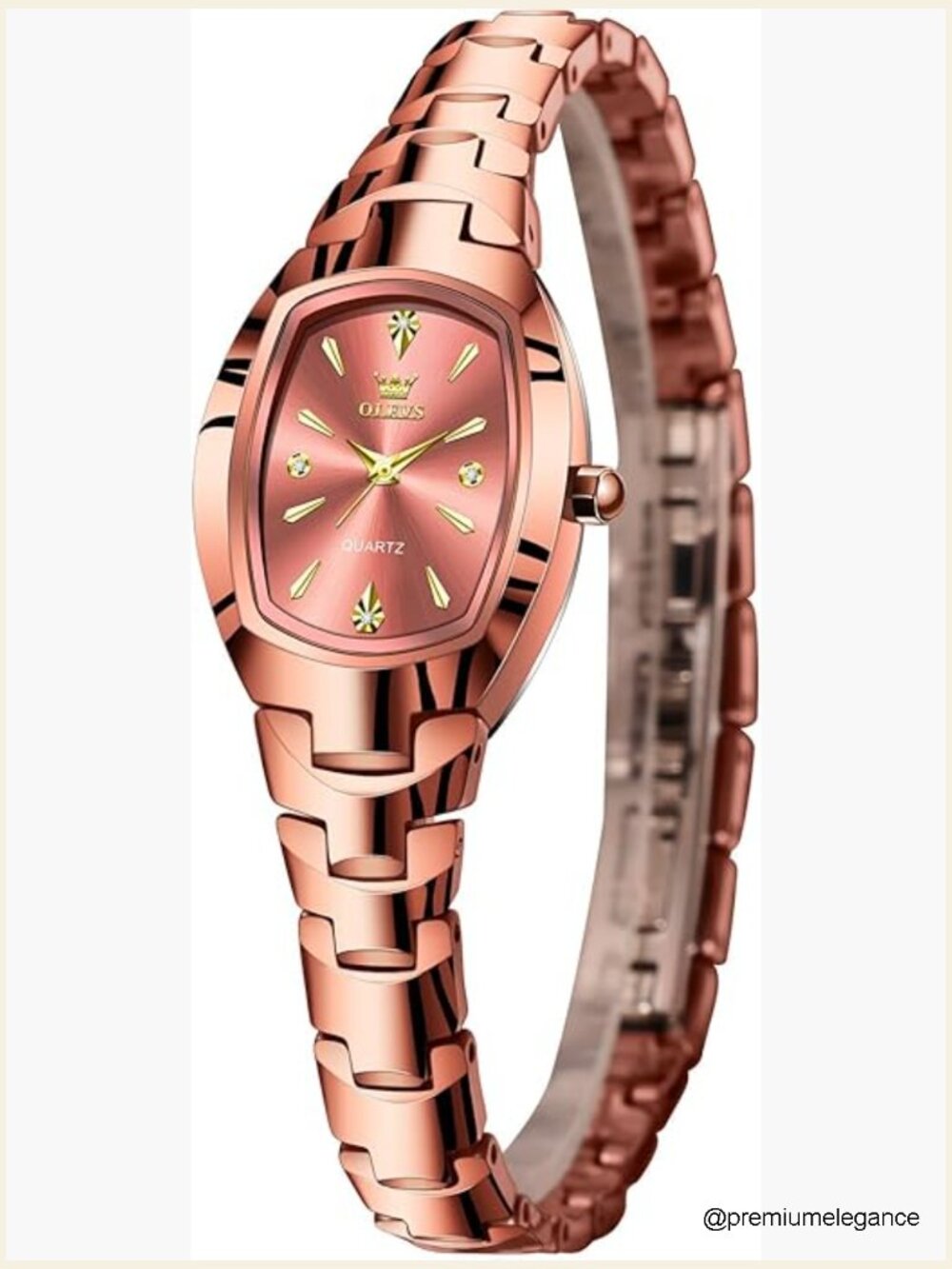 Luxury Elegant Stainless Steel Quartz Watch with Day Date Water Resistant